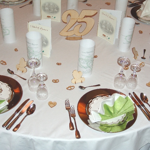 Silber Hochzeit Tisch